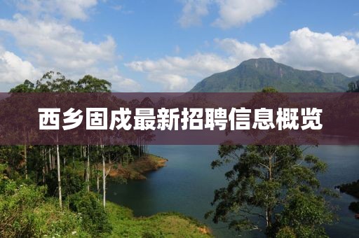 西鄉(xiāng)固戍最新招聘信息概覽