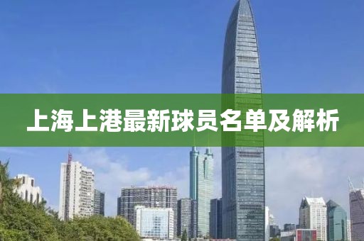 上海上港最新球員名單及解析