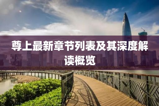 尊上最新章節(jié)列表及其深度解讀概覽