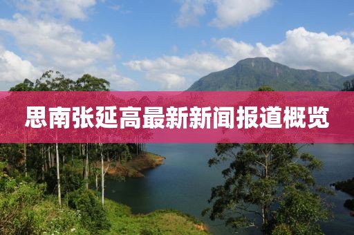 思南張延高最新新聞報(bào)道概覽