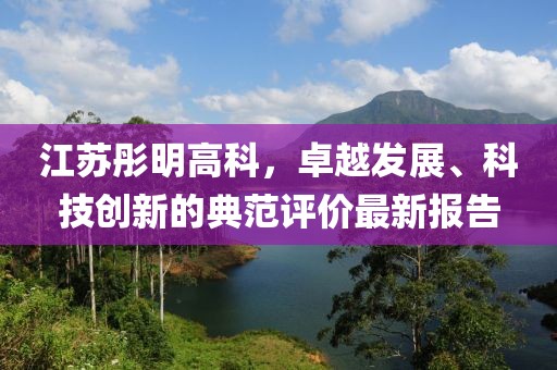 江蘇彤明高科，卓越發(fā)展、科技創(chuàng)新的典范評價最新報告