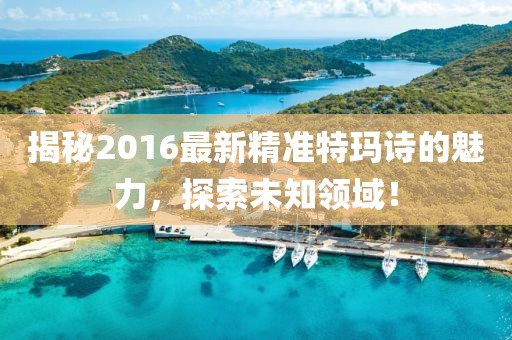 揭秘2016最新精準特瑪詩的魅力，探索未知領域！