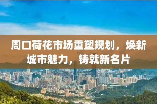 周口荷花市場重塑規(guī)劃，煥新城市魅力，鑄就新名片