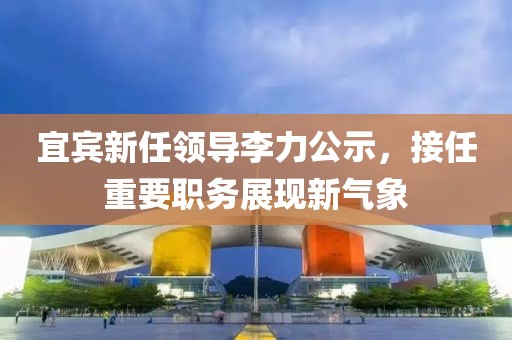 宜賓新任領(lǐng)導(dǎo)李力公示，接任重要職務(wù)展現(xiàn)新氣象