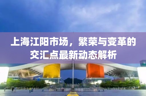 上海江陽市場，繁榮與變革的交匯點最新動態(tài)解析