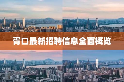 胥口最新招聘信息全面概覽