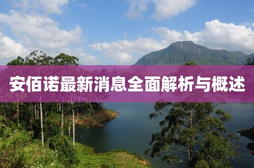 安佰諾最新消息全面解析與概述