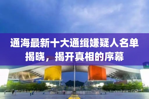 通海最新十大通緝嫌疑人名單揭曉，揭開(kāi)真相的序幕