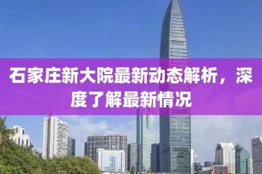 石家莊新大院最新動(dòng)態(tài)解析，深度了解最新情況