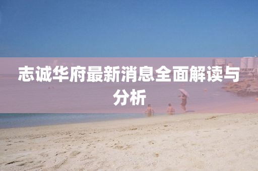 志誠華府最新消息全面解讀與分析