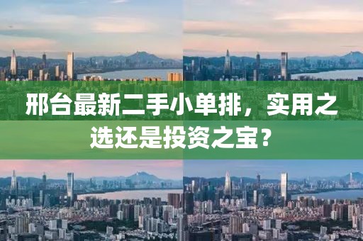 邢臺(tái)最新二手小單排，實(shí)用之選還是投資之寶？