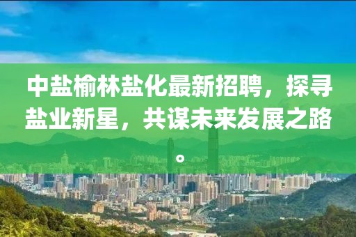 中鹽榆林鹽化最新招聘，探尋鹽業(yè)新星，共謀未來(lái)發(fā)展之路。
