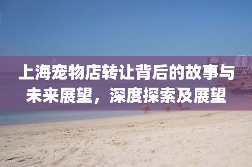 上海寵物店轉(zhuǎn)讓背后的故事與未來展望，深度探索及展望