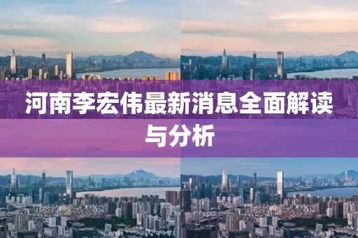 河南李宏偉最新消息全面解讀與分析