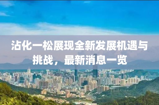 沾化一松展現(xiàn)全新發(fā)展機遇與挑戰(zhàn)，最新消息一覽