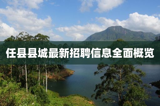 任縣縣城最新招聘信息全面概覽