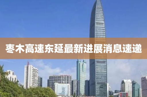 棗木高速東延最新進(jìn)展消息速遞