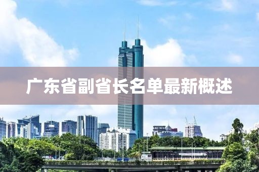 廣東省副省長(zhǎng)名單最新概述