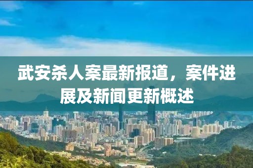 武安殺人案最新報(bào)道，案件進(jìn)展及新聞更新概述