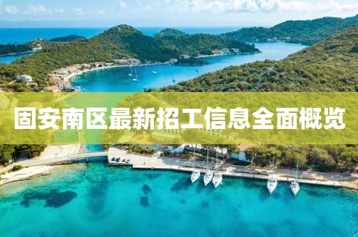 固安南區(qū)最新招工信息全面概覽