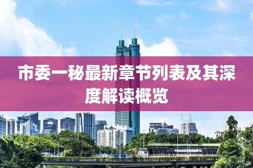 市委一秘最新章節(jié)列表及其深度解讀概覽