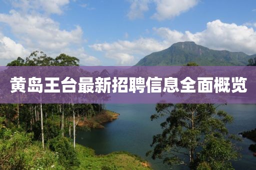 黃島王臺最新招聘信息全面概覽