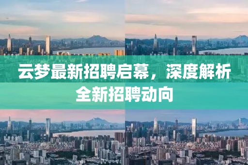云夢最新招聘啟幕，深度解析全新招聘動向