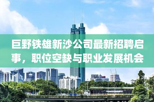 巨野鐵雄新沙公司最新招聘啟事，職位空缺與職業(yè)發(fā)展機(jī)會(huì)