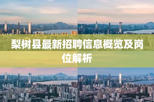 梨樹縣最新招聘信息概覽及崗位解析