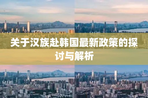 關(guān)于漢族赴韓國(guó)最新政策的探討與解析