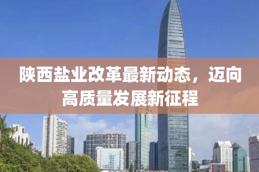 陜西鹽業(yè)改革最新動(dòng)態(tài)，邁向高質(zhì)量發(fā)展新征程