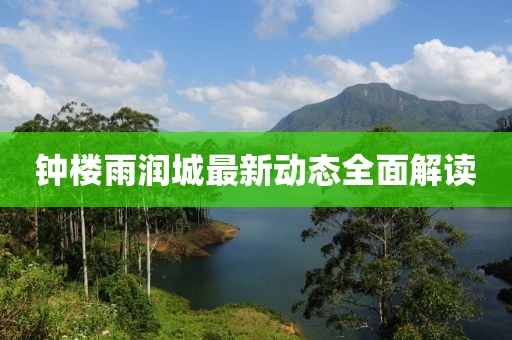 鐘樓雨潤(rùn)城最新動(dòng)態(tài)全面解讀