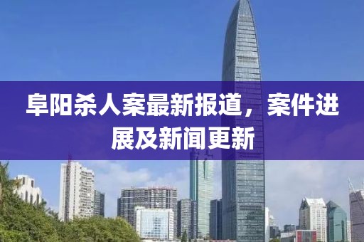 阜陽殺人案最新報道，案件進(jìn)展及新聞更新