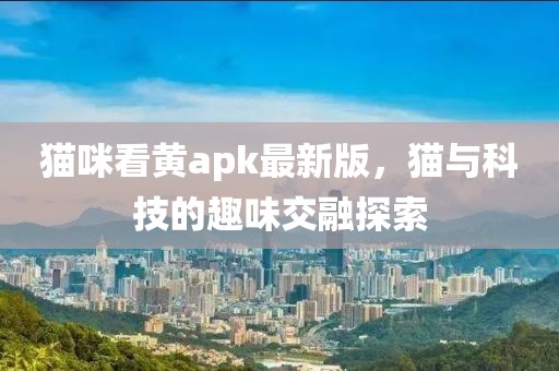 貓咪看黃apk最新版，貓與科技的趣味交融探索