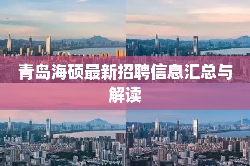 青島海碩最新招聘信息匯總與解讀