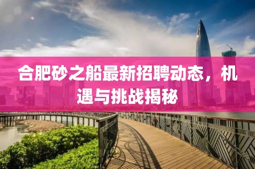 合肥砂之船最新招聘動(dòng)態(tài)，機(jī)遇與挑戰(zhàn)揭秘