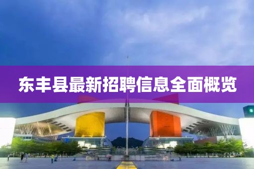 東豐縣最新招聘信息全面概覽