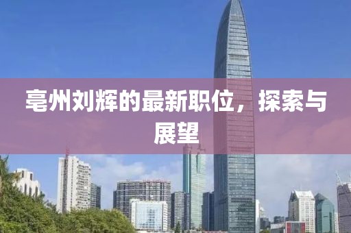 亳州劉輝的最新職位，探索與展望