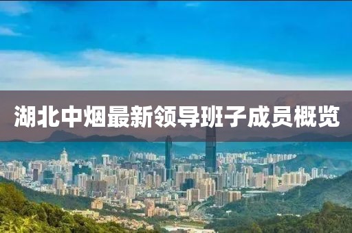 湖北中煙最新領(lǐng)導(dǎo)班子成員概覽