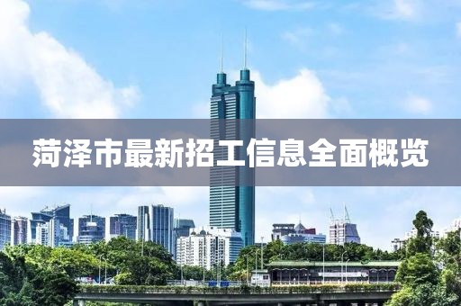 菏澤市最新招工信息全面概覽