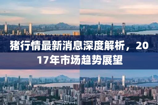 豬行情最新消息深度解析，2017年市場趨勢展望