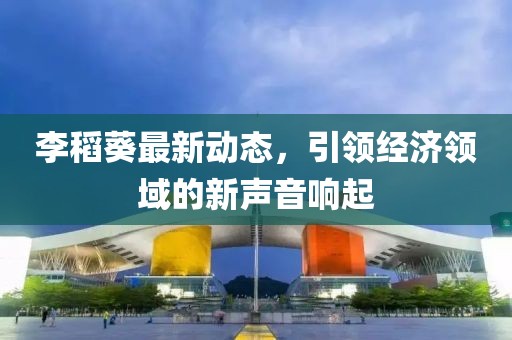 李稻葵最新動(dòng)態(tài)，引領(lǐng)經(jīng)濟(jì)領(lǐng)域的新聲音響起