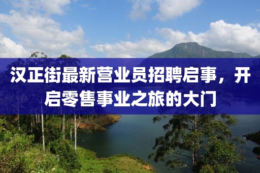 漢正街最新營業(yè)員招聘啟事，開啟零售事業(yè)之旅的大門