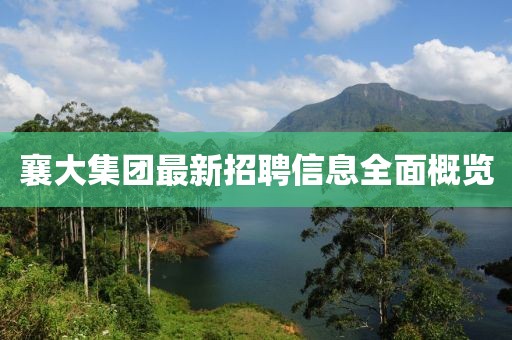 襄大集團(tuán)最新招聘信息全面概覽