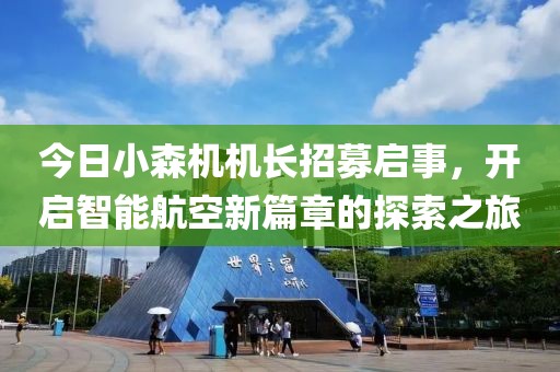 今日小森機(jī)機(jī)長招募啟事，開啟智能航空新篇章的探索之旅