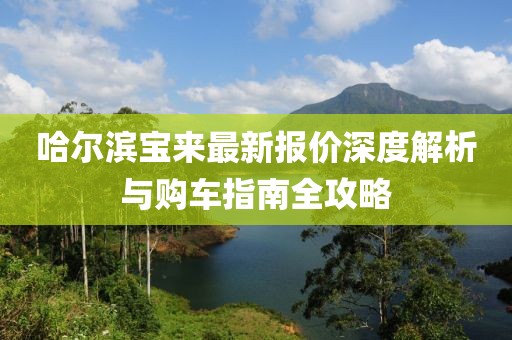 哈爾濱寶來(lái)最新報(bào)價(jià)深度解析與購(gòu)車(chē)指南全攻略