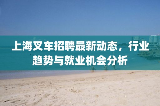 上海叉車招聘最新動(dòng)態(tài)，行業(yè)趨勢(shì)與就業(yè)機(jī)會(huì)分析