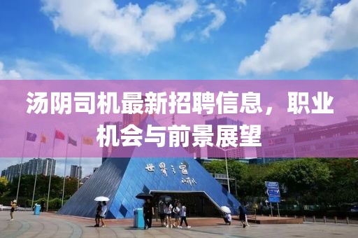 湯陰司機(jī)最新招聘信息，職業(yè)機(jī)會(huì)與前景展望