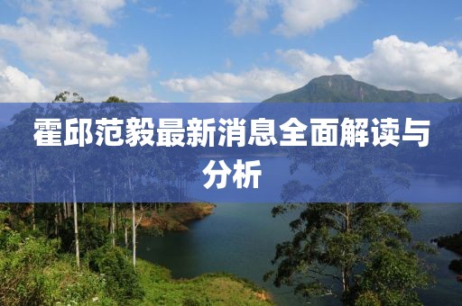 霍邱范毅最新消息全面解讀與分析