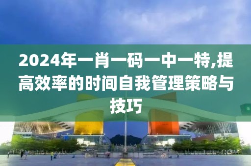 2024年一肖一碼一中一特,提高效率的時間自我管理策略與技巧